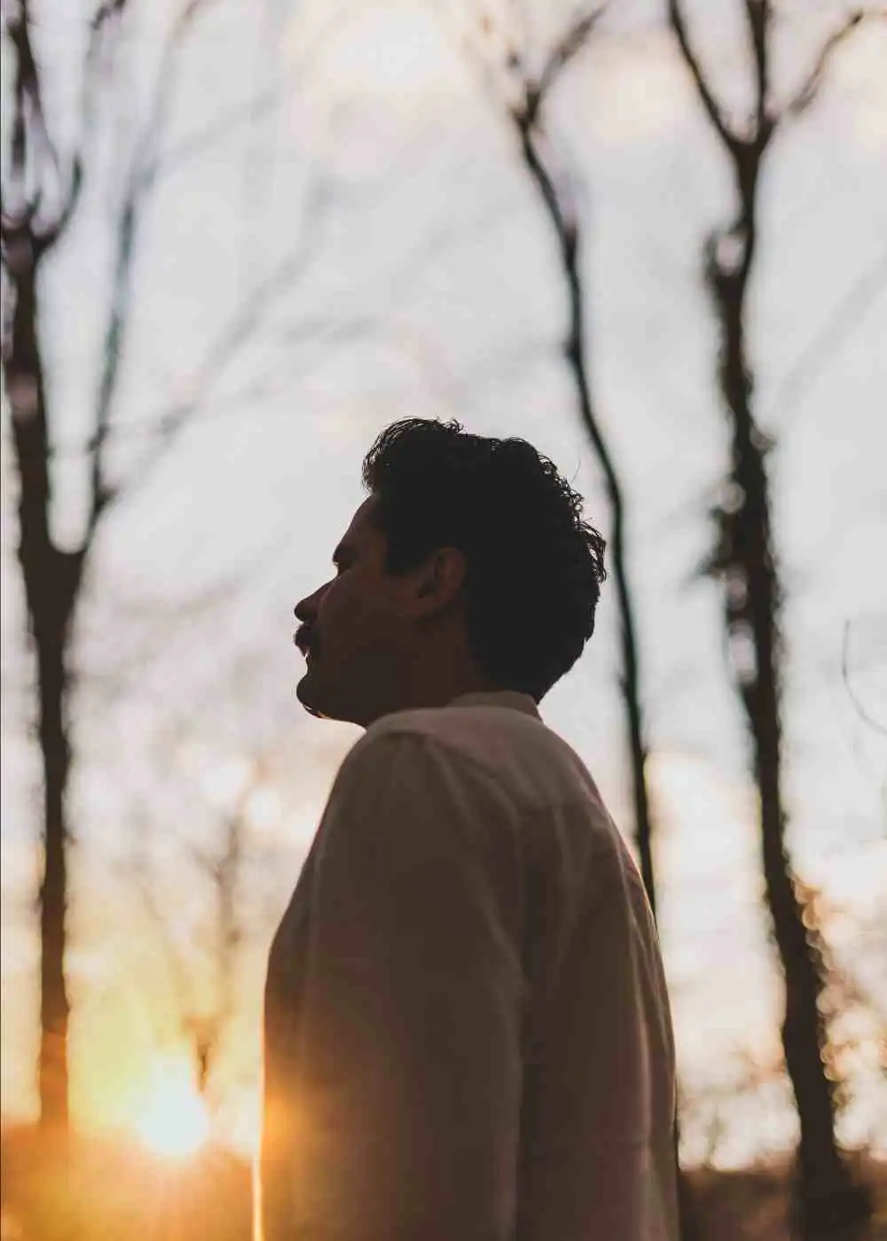 Man reflecting during recovery from cocaine addiction and mental health healing